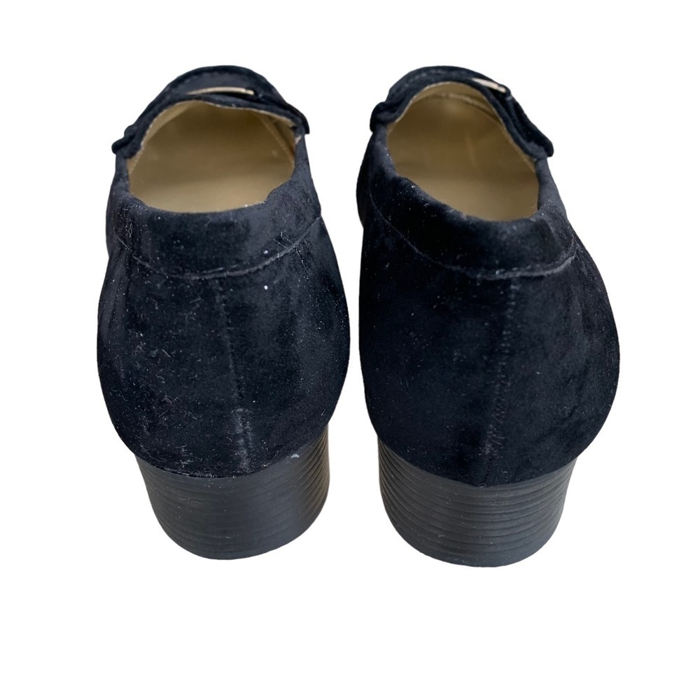 CHAPS Women’s Percy Size 10 Black Slip On Loafer Low Block Heels Brushed Suede - Picture 5 of 8